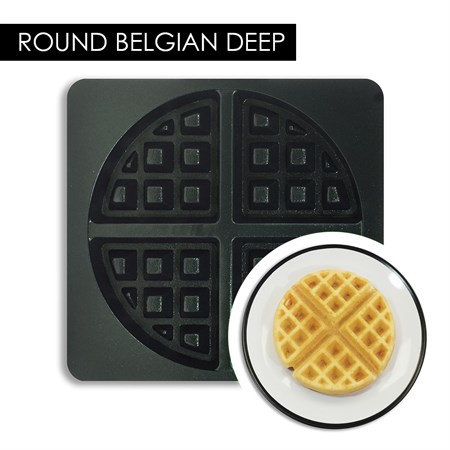 Linello Multi Waffle Belgian Round Plates (Set of 2)